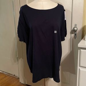NWT.  Loft outlet. Navy blue cotton shirt.